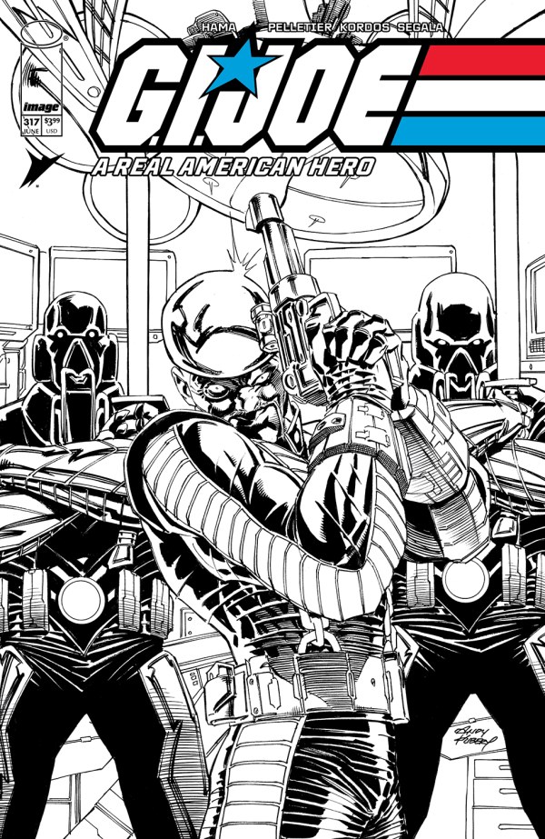 G.I. Joe: A Real American Hero #317, Cover B Andy Kubert Black & White Variant