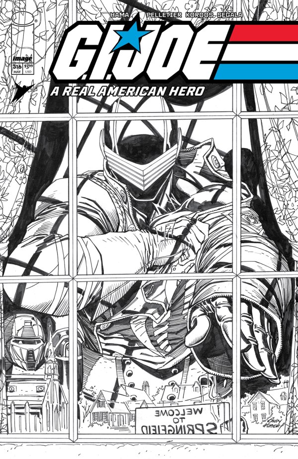 G.I. Joe: A Real American Hero #316, Cover B Andy Kubert Black & White Variant