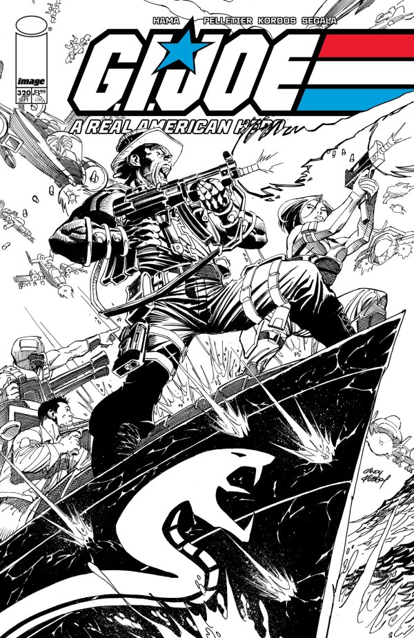 G.I. Joe: A Real American Hero #320, Cover B Andy Kubert Black & White Variant