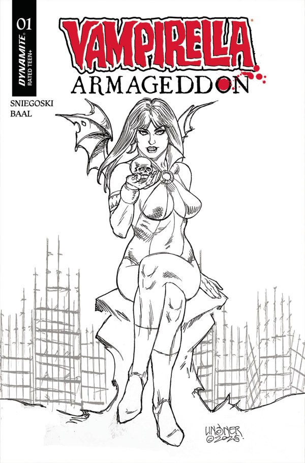Cover O 1:10 Joseph Michael Linsner Black & White Variant cover