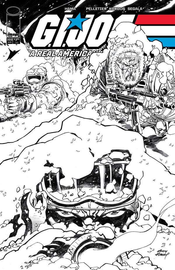 G.I. Joe: A Real American Hero #322, Cover B Andy Kubert Black & White Variant
