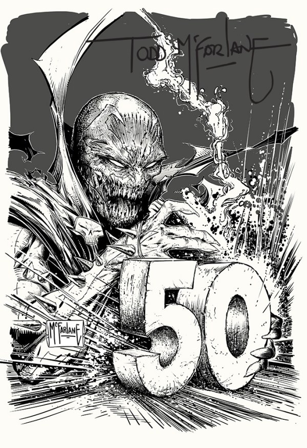 Cover G 1:250 Todd Mcfarlane Black & White Virgin Variant cover