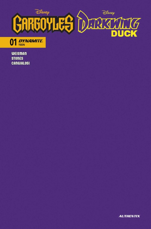Cover O Darkwing Purple Blank Authentix Variant cover