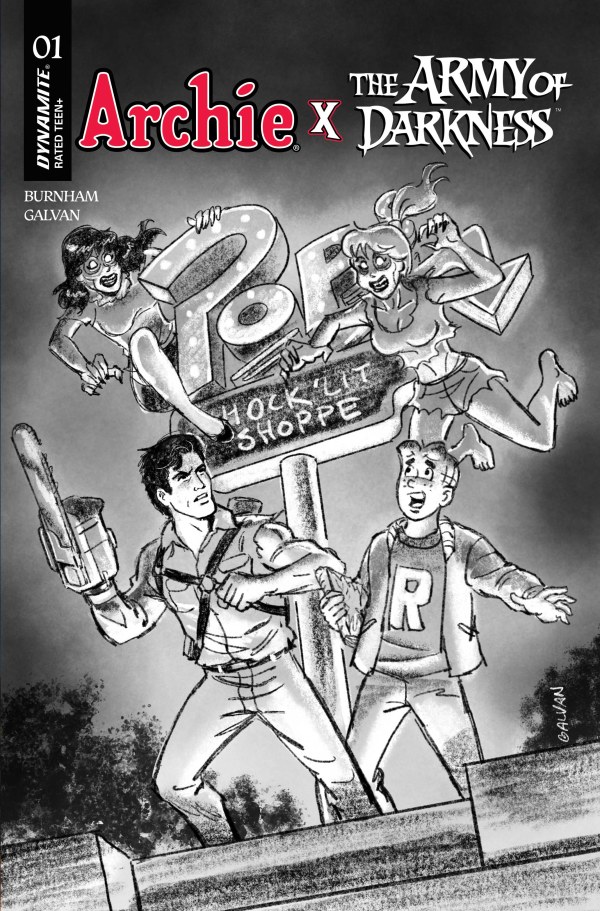 Cover J 1:10 Bill Galvan Black & White Variant cover