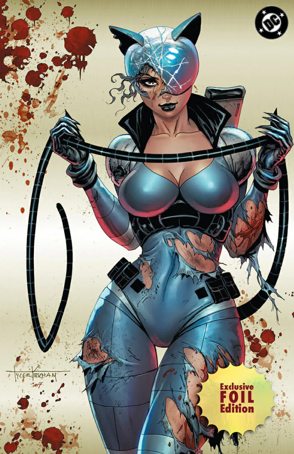 Comic Traders Tyler Kirkham Gold Catwoman Foil Virgin Variant cover