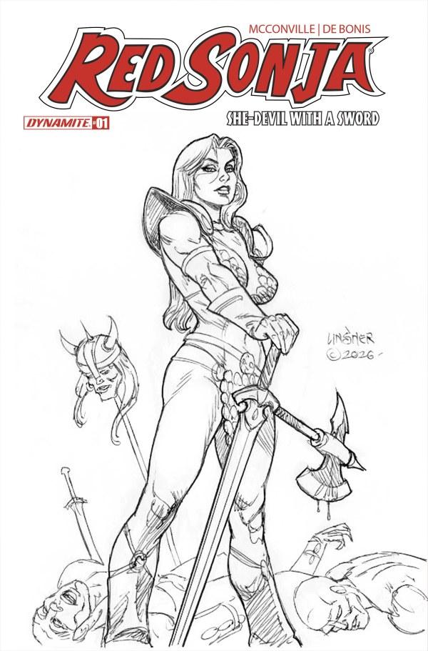 Cover M 1:15 Joseph Michael Linsner Black & White Variant cover