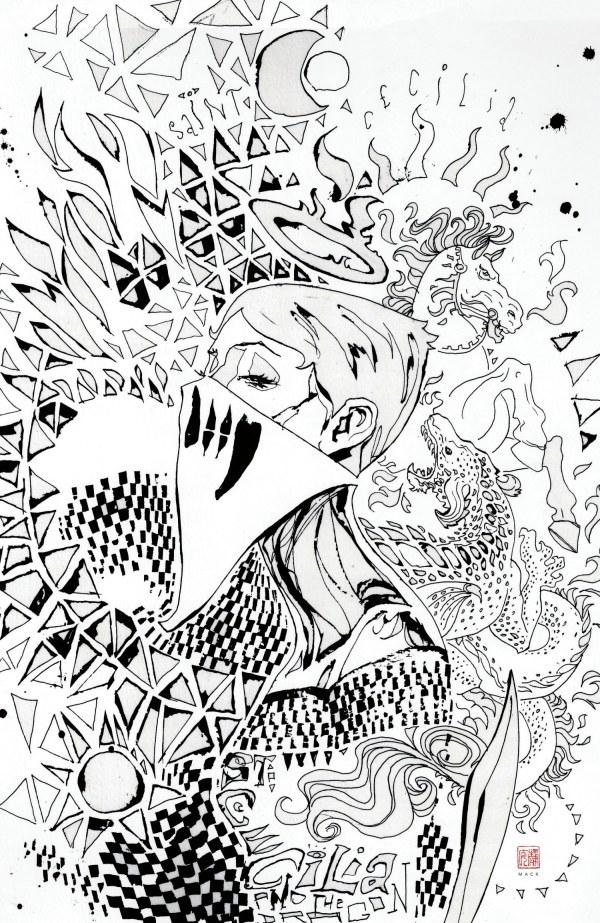 Cover E 1:20 David Mack Black & White Virgin Variant