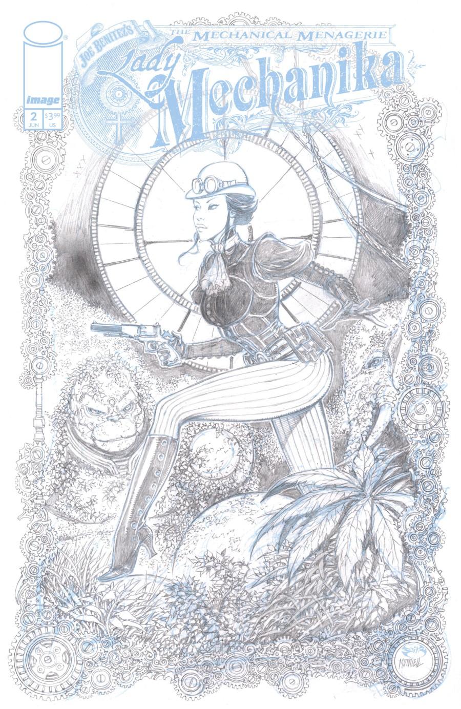 Cover C 1:10 Joe Benitez Black & White Variant cover
