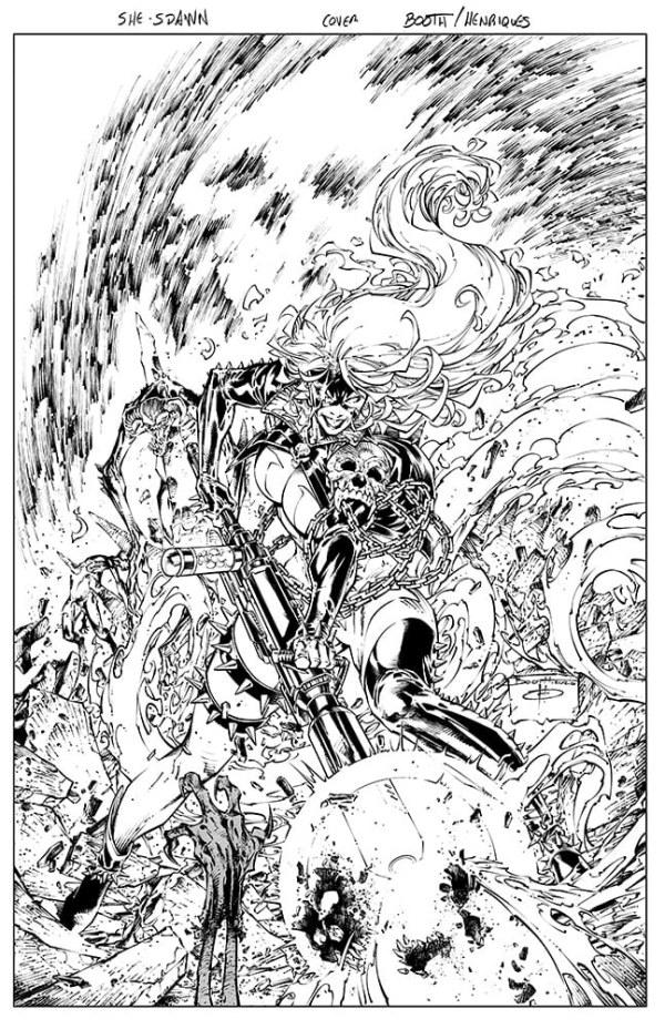 Cover E Brett Booth Black & White Virgin Variant cover