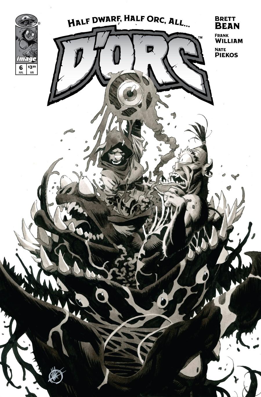 Cover D 1:50 Matteo Scalera Black & White Variant cover