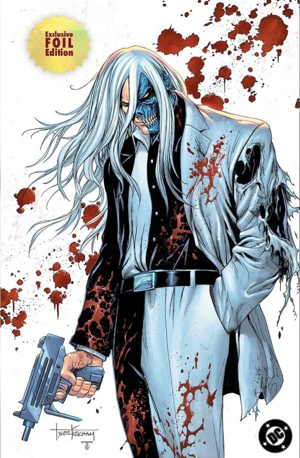 Unknown Comics Tyler Kirkham Two-Face Battle Damaged Foil Virgin Variant