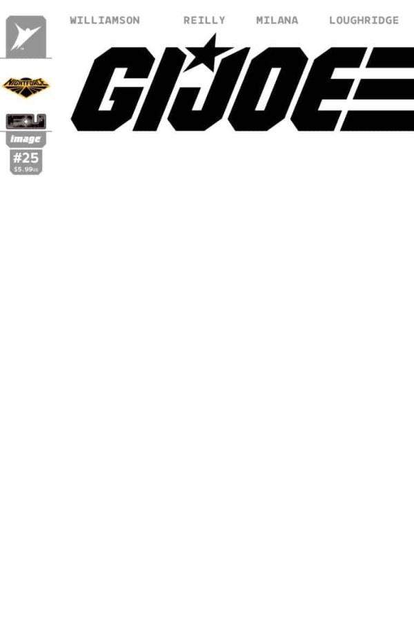 Cover H Night Force Blank Variant cover