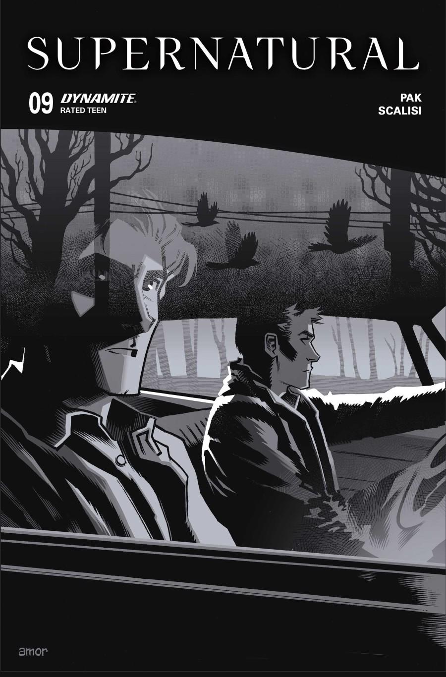 Cover H 1:10 John Amor Black & White Variant cover