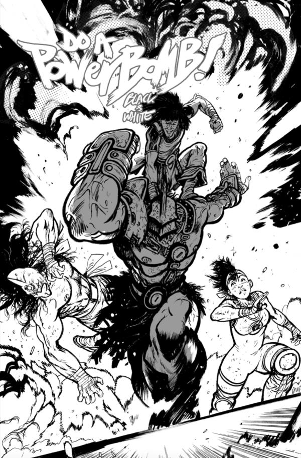 Cover C Daniel Warren Johnson Black & White Action Variant cover