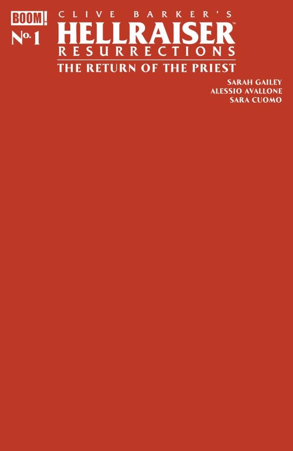 Cover C Red Blank Variant cover