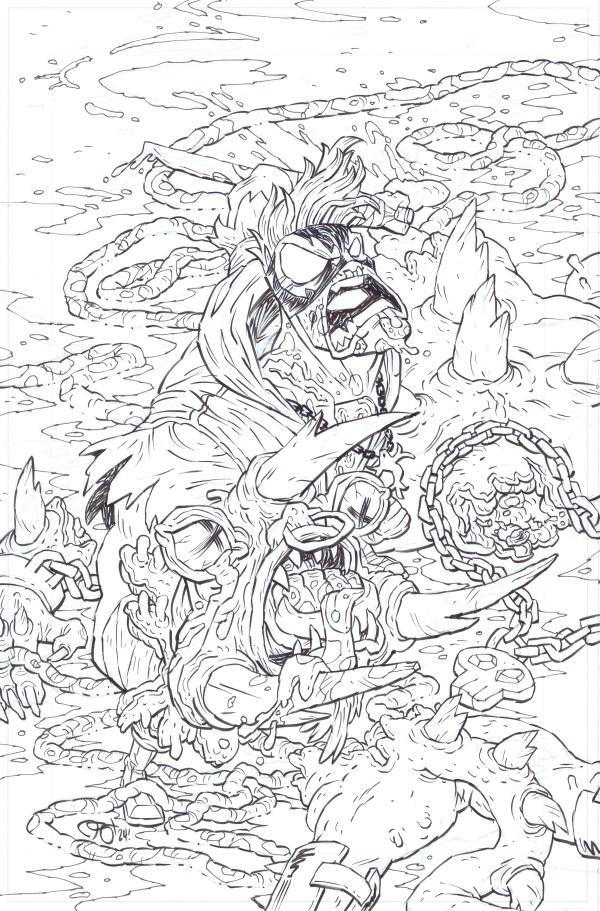 Cover F 1:50 Derek Hunter Black & White Virgin Variant cover