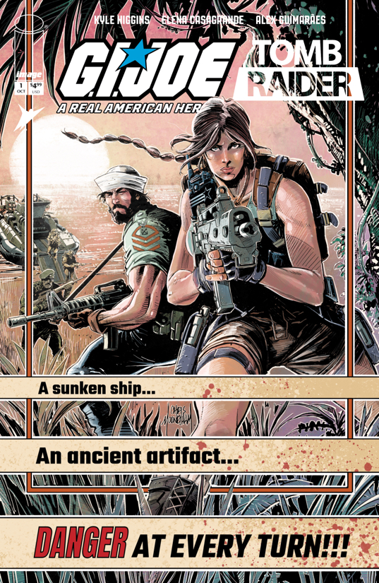 G.I. Joe: A Real American Hero / Tomb Raider #1, Cover D 1:25 Chris Mooneyham Vintage Joe Variant