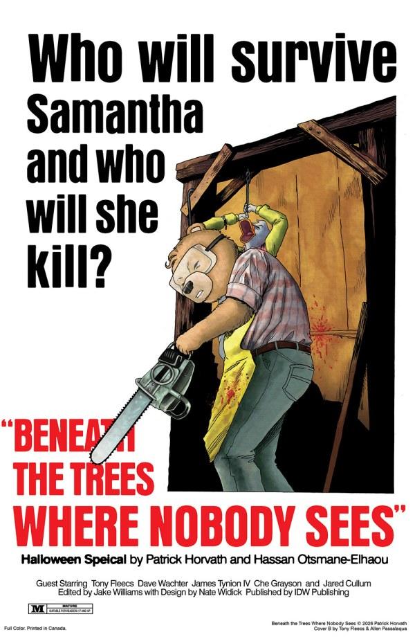 Beneath the Trees Where Nobody Sees: Halloween Special #1, Cover B Tony Fleecs Movie Homage Variant