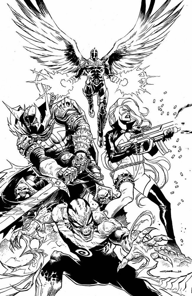 The Scorched #56, Cover B Yıldıray Çınar Black & White Virgin Variant