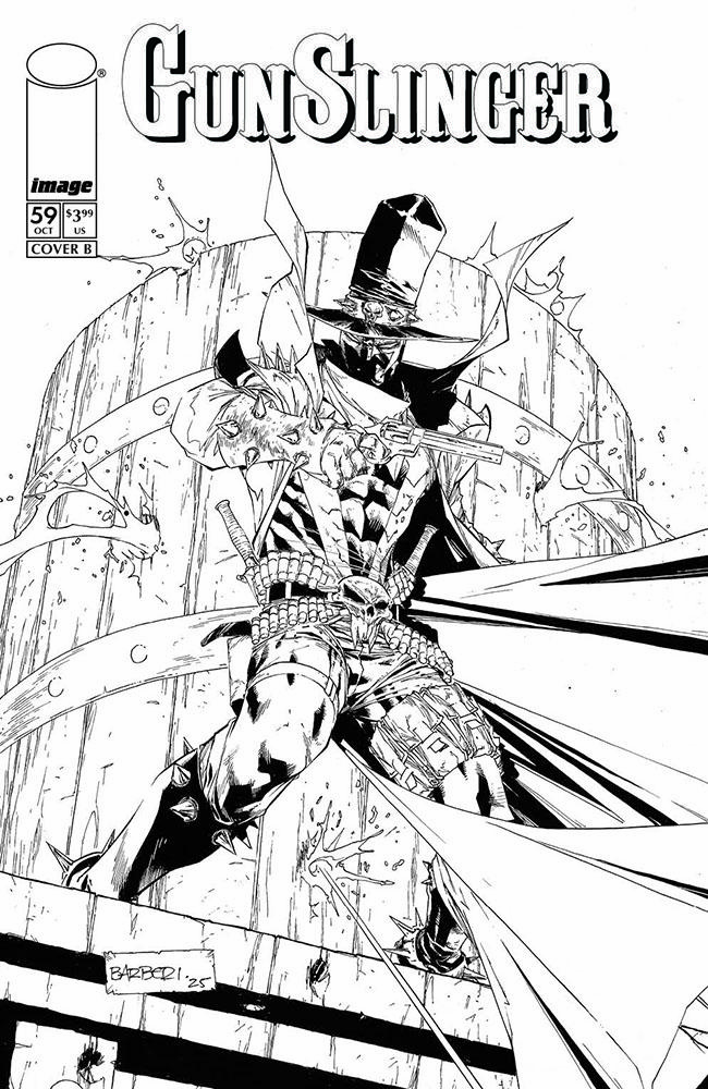 Gunslinger (Gunslinger Spawn) #59, Cover B Carlo Barberi Black & White Variant