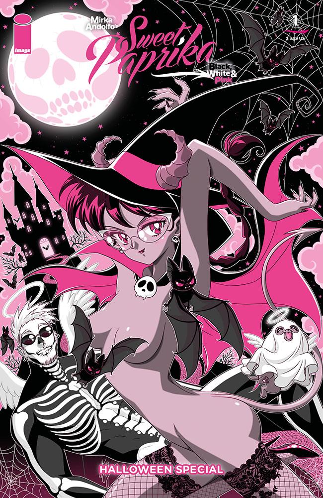 Mirka Andolfo's Sweet Paprika: Black, White, & Pink – Halloween Special #1, Cover C Marco Albiero Variant