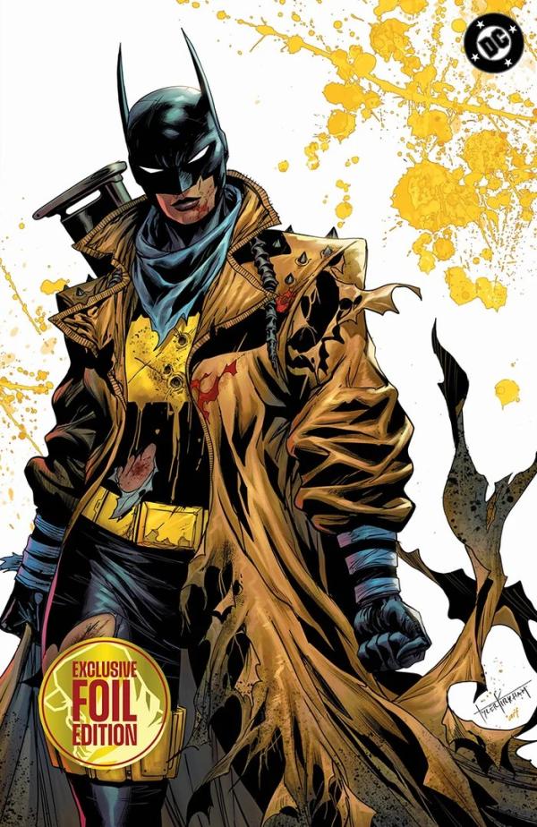 Unknown Comics Tyler Kirkham Battle Damaged The Bat Foil Virgin Variant cover