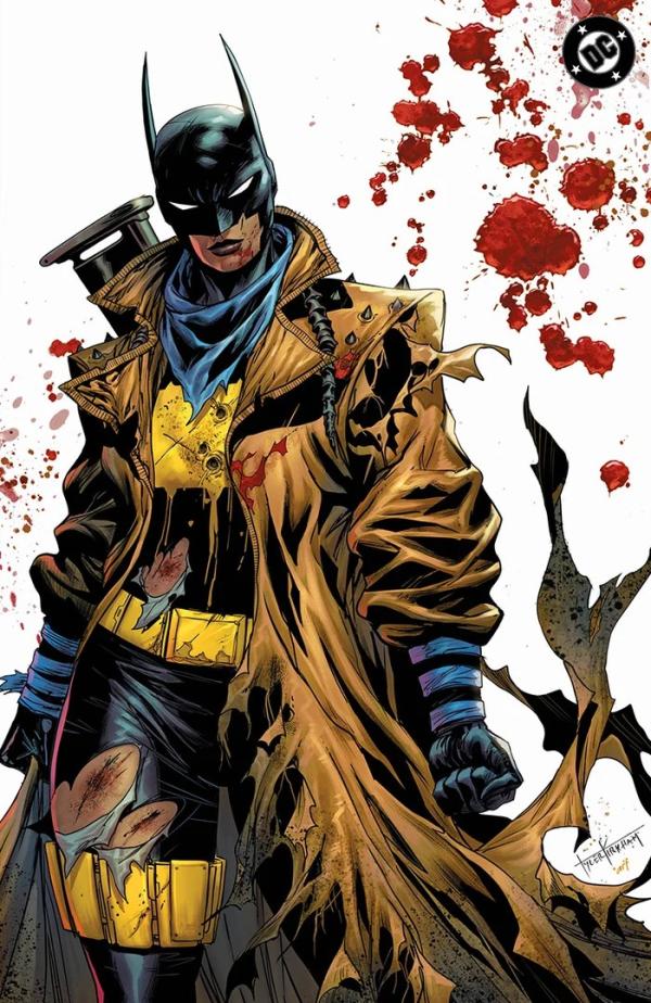 Unknown Comics Tyler Kirkham Battle Damaged The Bat Virgin Variant cover