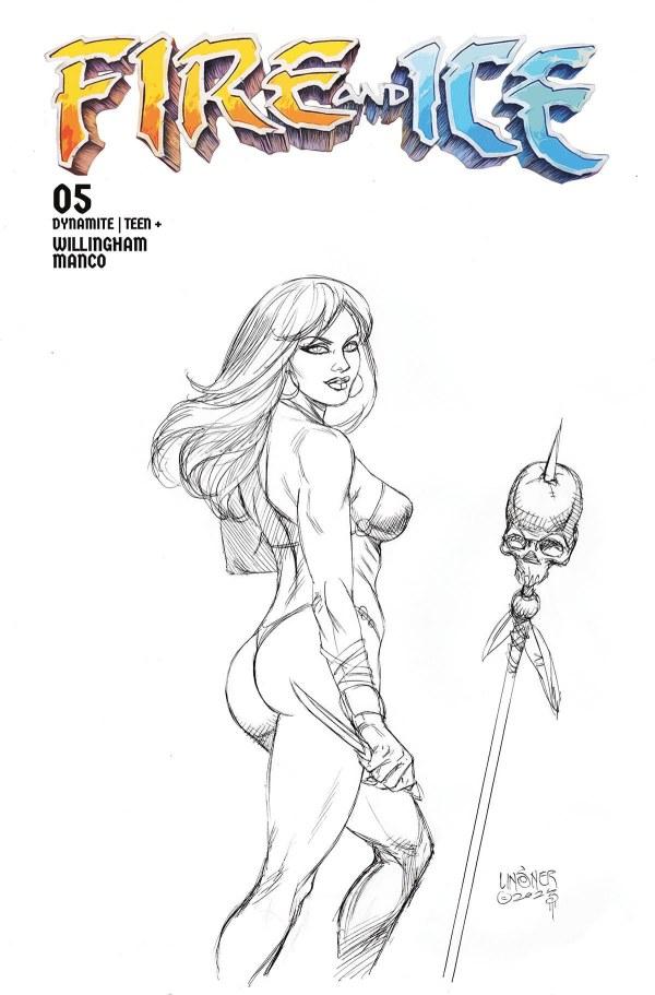 Cover F 1:10 Joseph Michael Linsner Black & White Variant cover